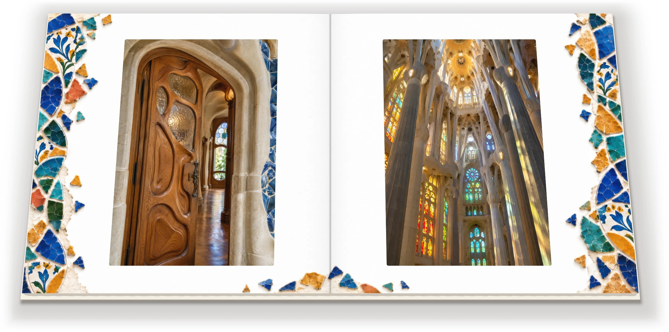 Barcelona Mosaic theme spread